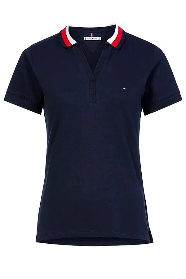 Tommy Hilfiger Women's Slim Fit Polo Shirt - Navy Blue