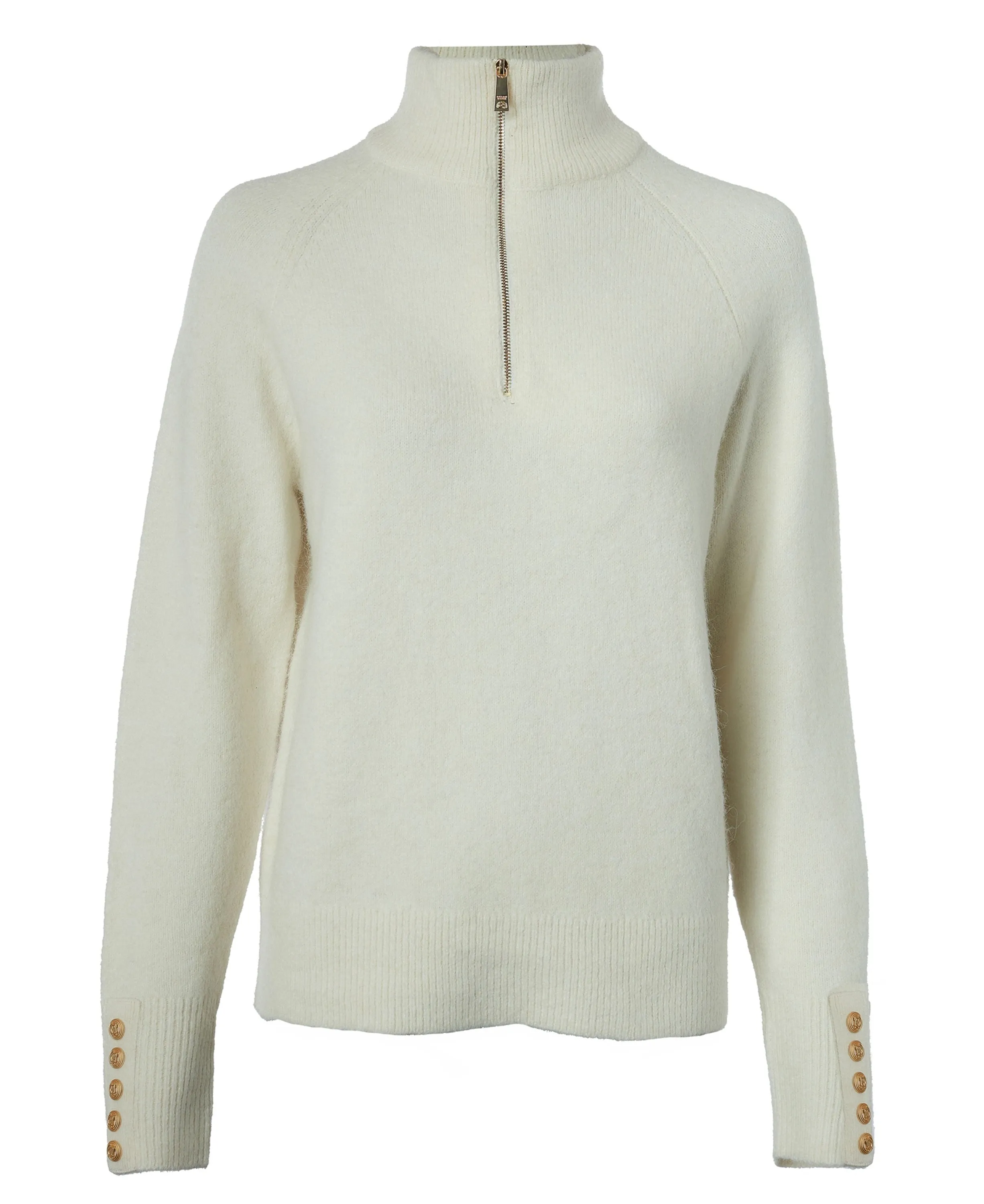 Tori Half Zip Knit                             Natural