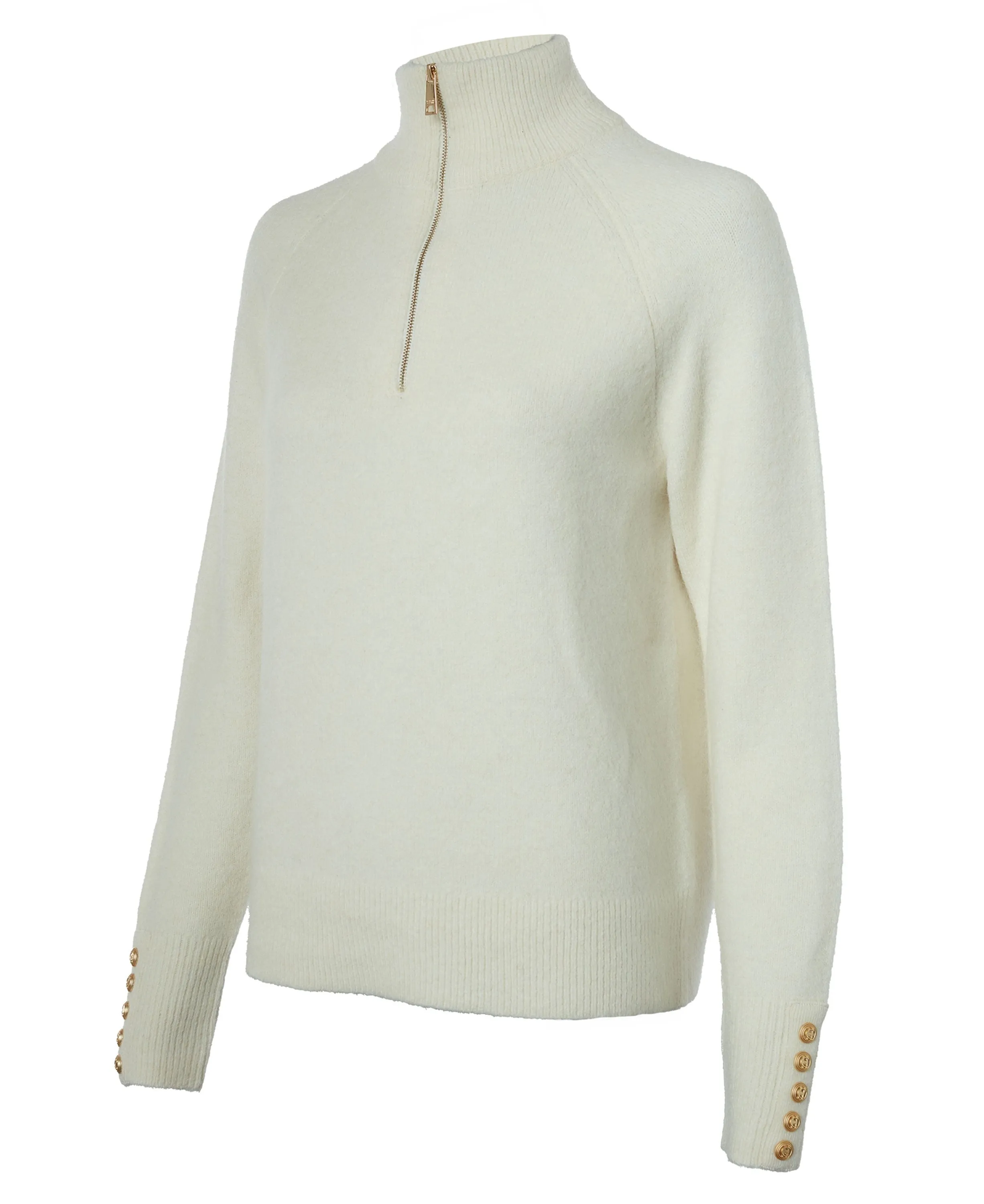 Tori Half Zip Knit                             Natural