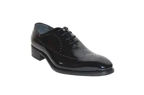 Toscana Men's 1506 Black Patent Leather Oxfords