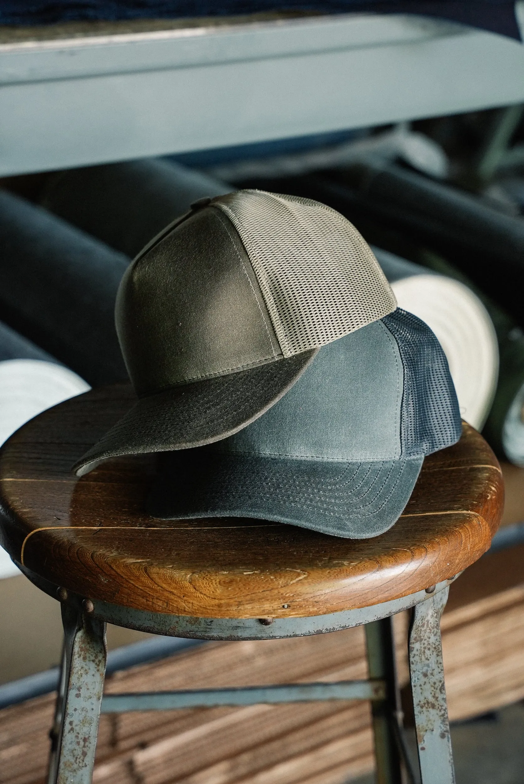 Trucker Hat - Charcoal Waxed Canvas