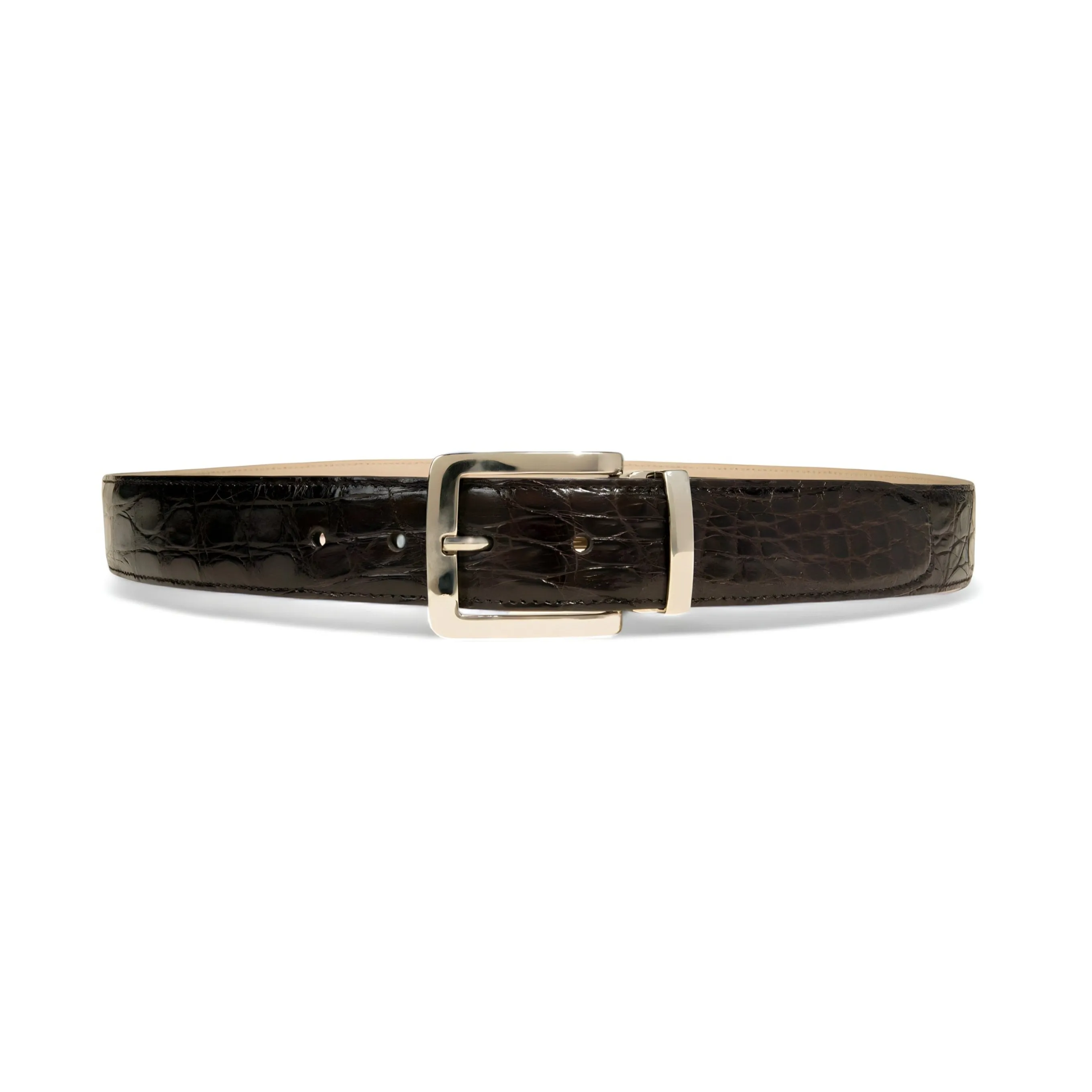 Tuzzi Uomo Men's Italian Genuine Exotic Crocodile Men's Luxury Belt (TZ1000)