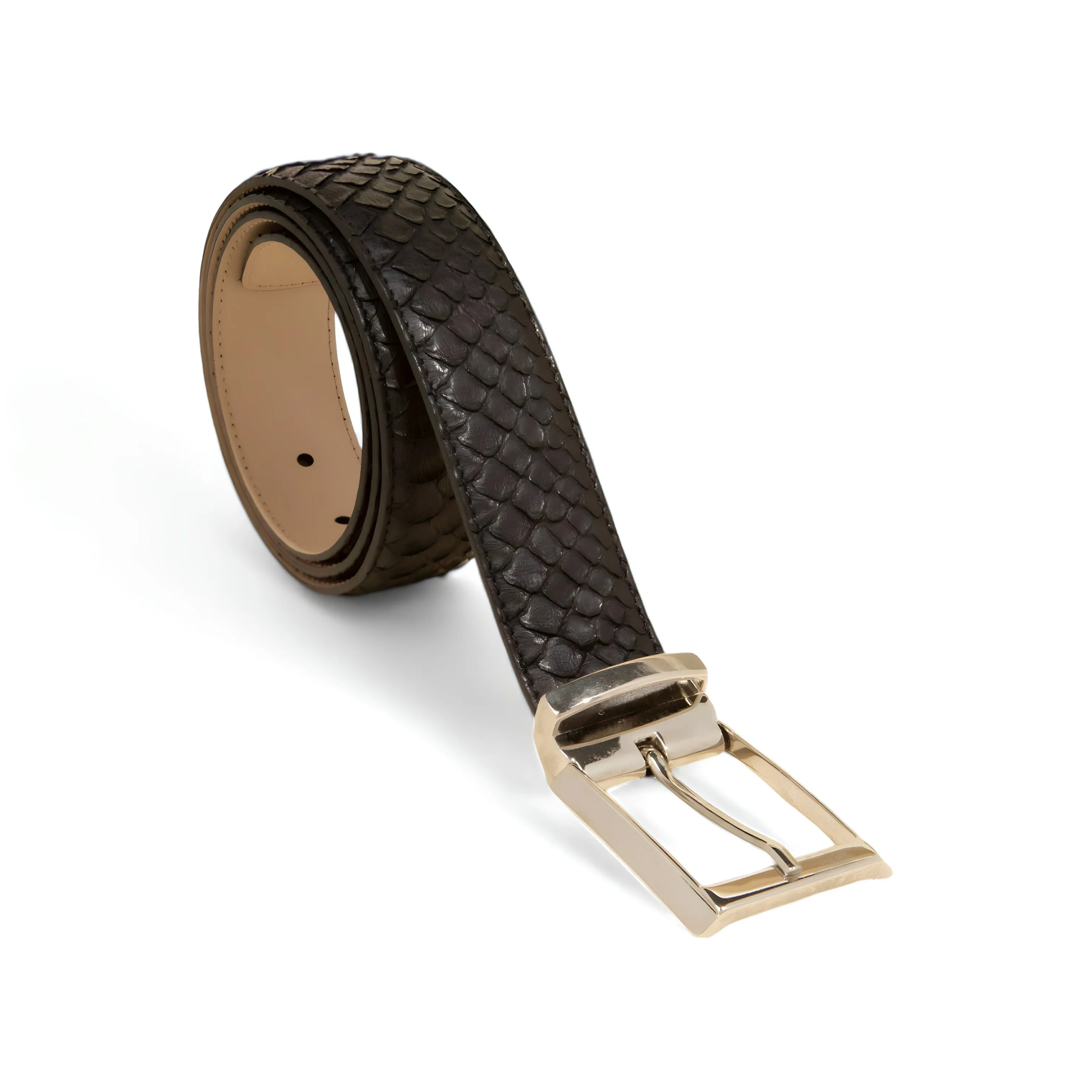 Tuzzi Uomo Men's Italian Genuine Python Men's Luxury Belt (TZ1004)