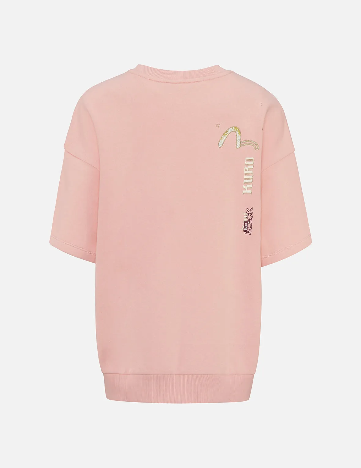 Ukiyo-E Infused Logo Embroidered Short Sleeve Sweatshirt