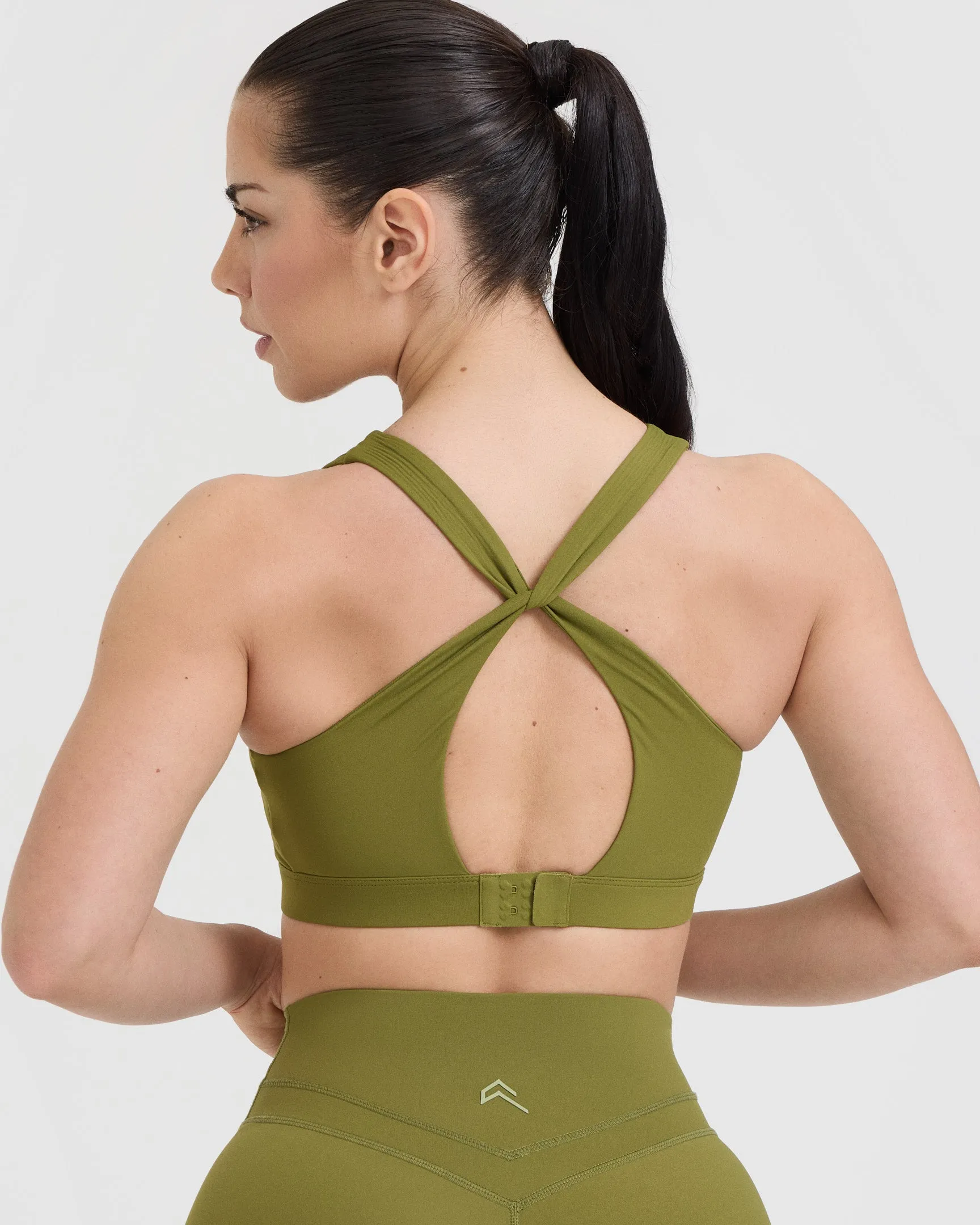 Unified Layered Sports Bra | Olive Green