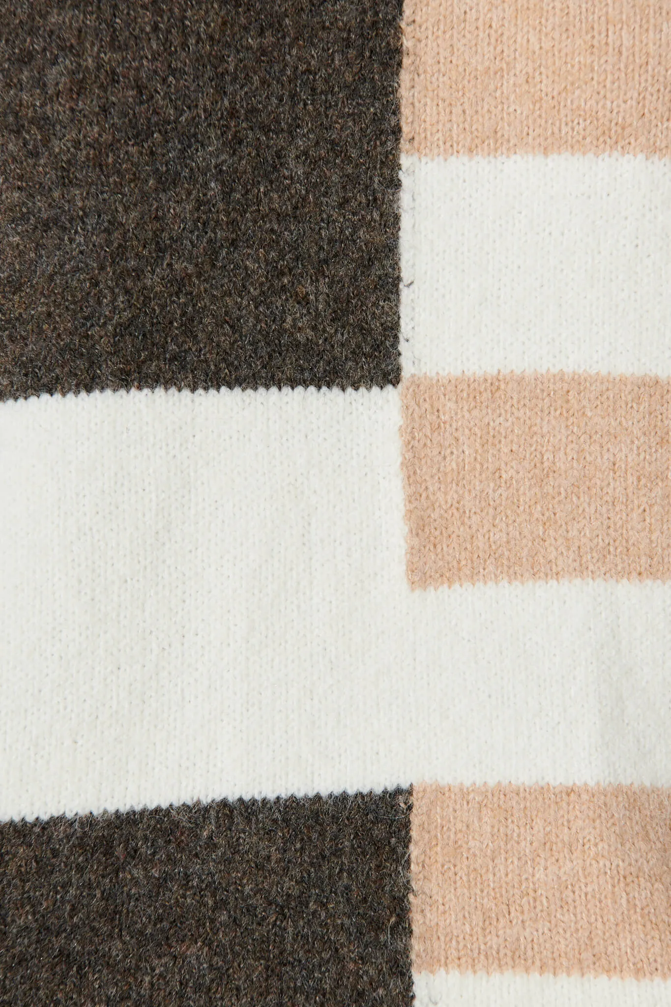 Ventuno Knit In Beige With Brown Wool Blend