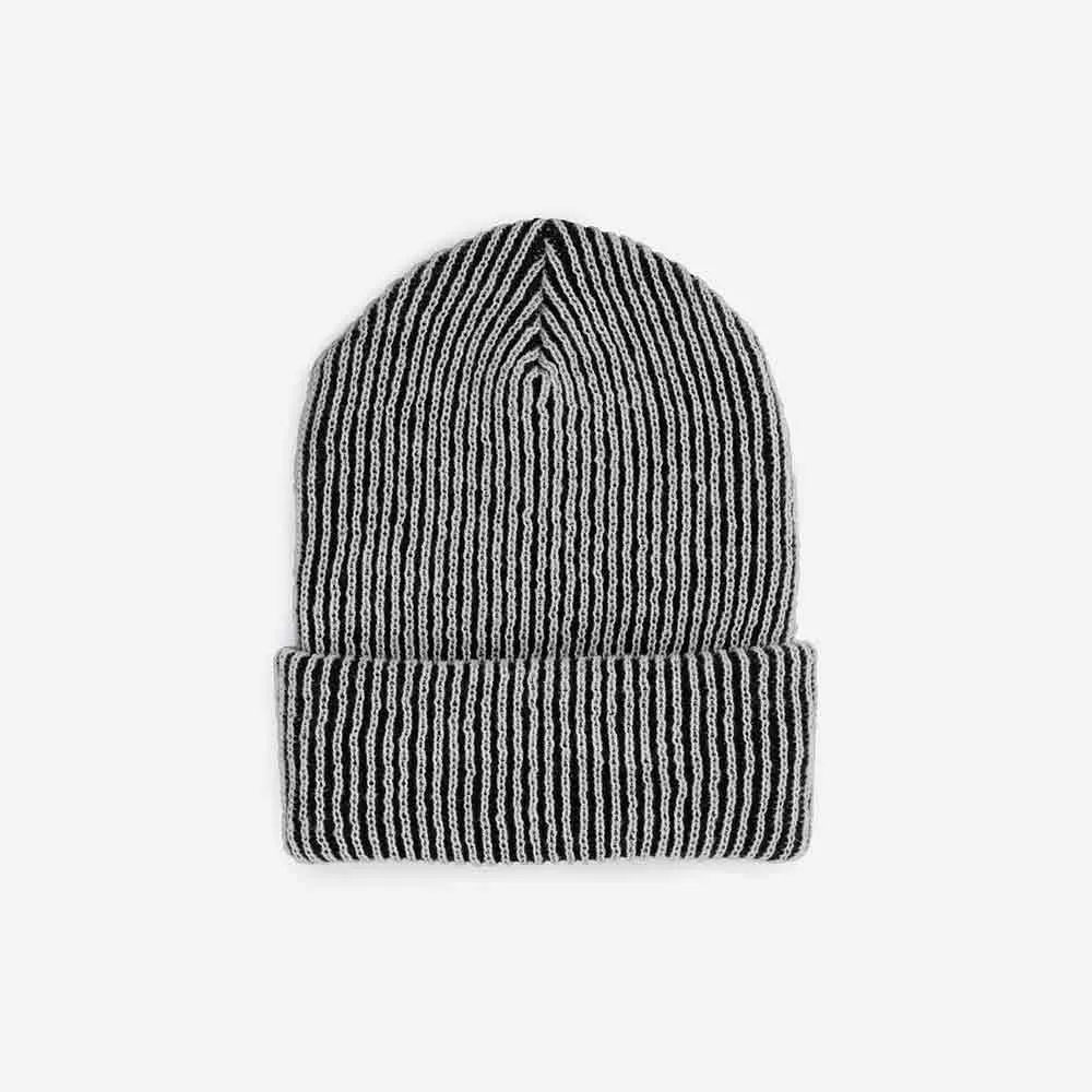 Verloop Simple Rib Hat - Black White