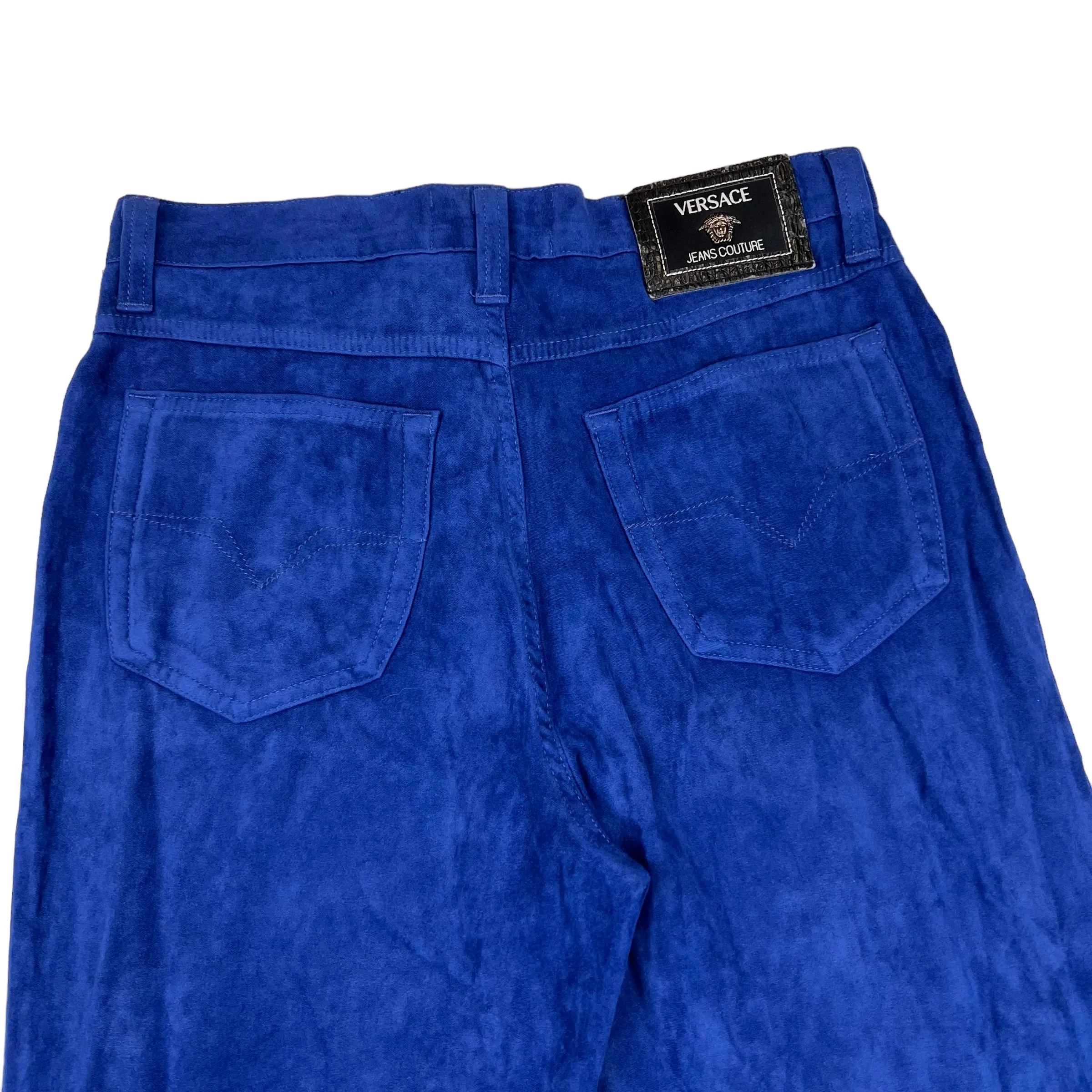 Versace Jeans Couture Blue Straight Leg Corduroy Trousers