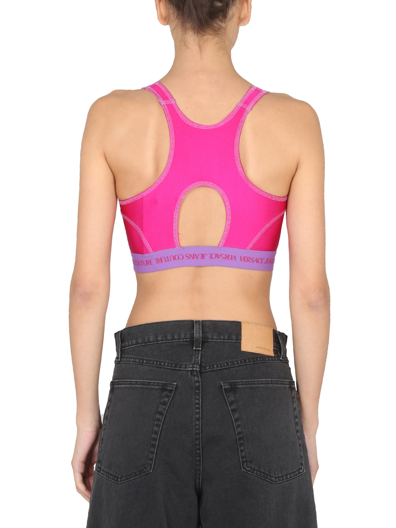 Versace Jeans Couture Crop Top Logo Band