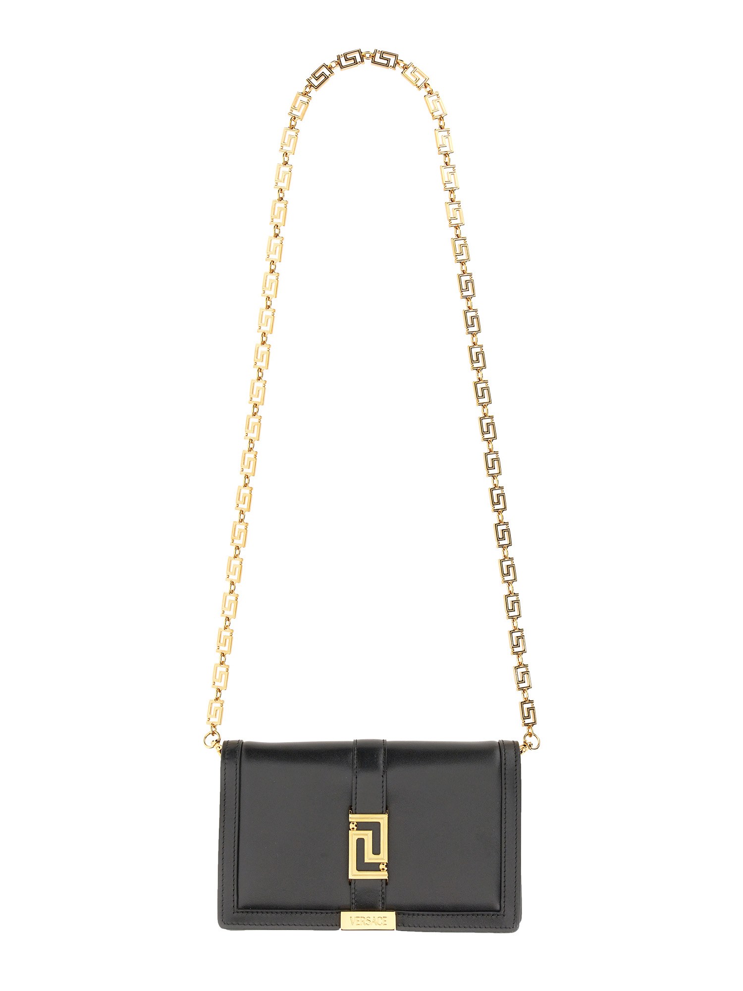 Versace Small Leather Greca Goddess Bag.