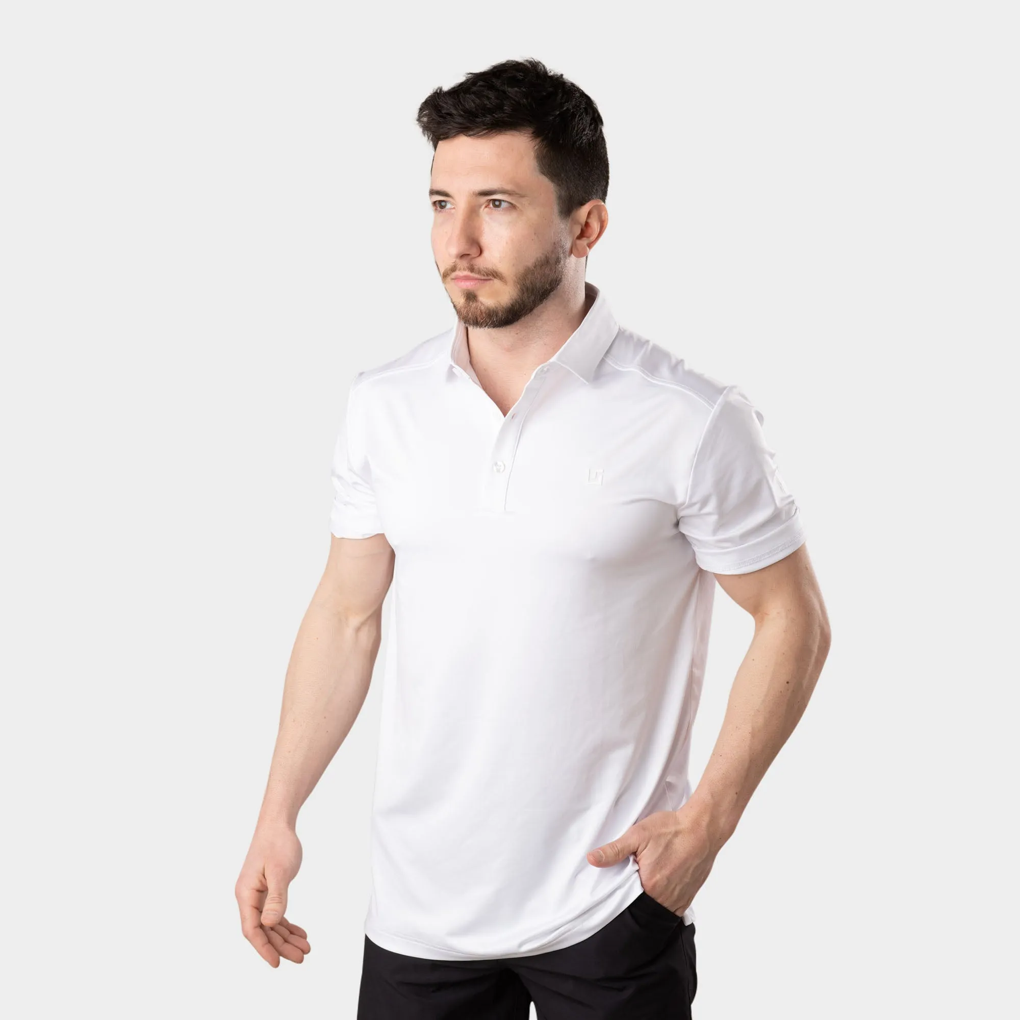 White Performance Polo