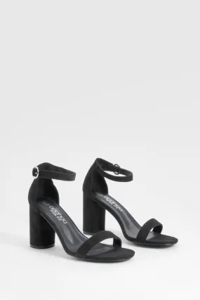 Wide Width Rounded Heel 2 Part Barely There Heels