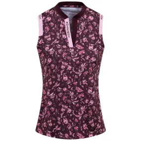 Neon Pink Floral Sleeveless Top for Women - SS23