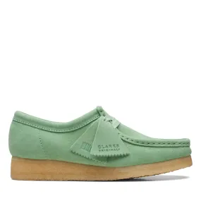 Women's Green Leather Clarks Wallabee Oxfords & Lace Up Casual Shoes