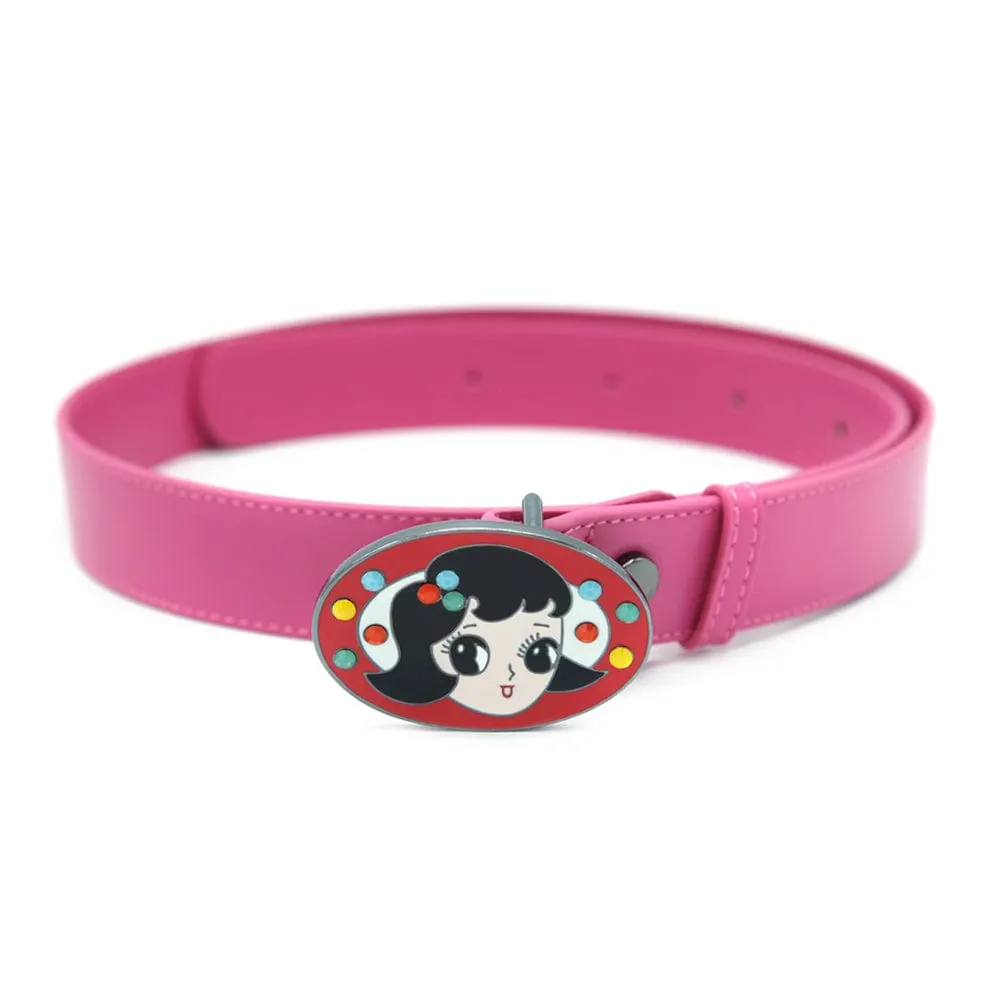 Women's Rhinestone Girl Printed Belt