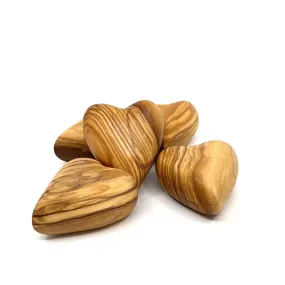 Wooden Hearts Set of 5. Made from Holy Land Olive Wood