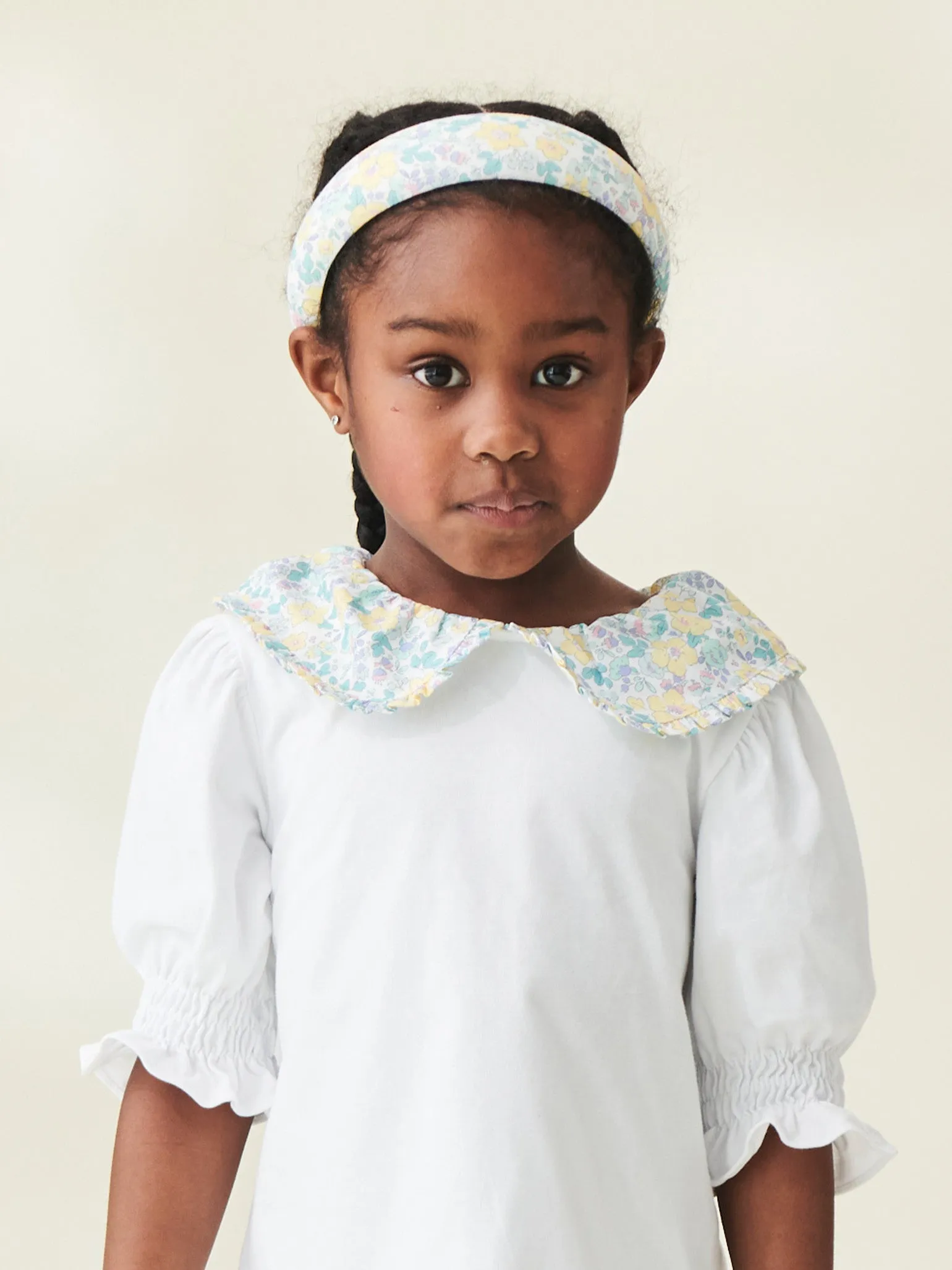 Yellow Floral Lorena Girl Cotton Top