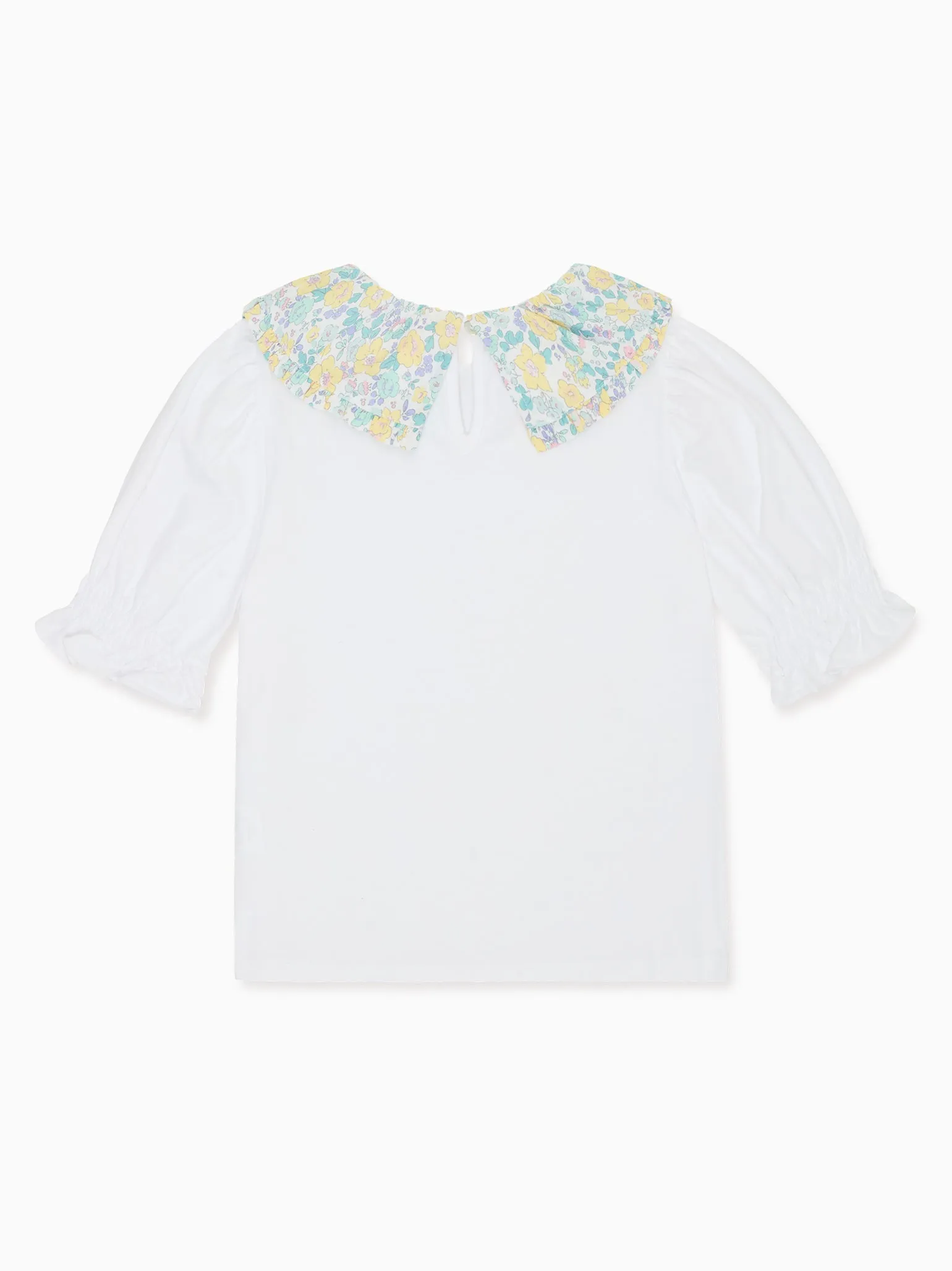 Yellow Floral Lorena Girl Cotton Top