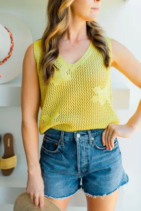 Yellow Ladies Knitted Top