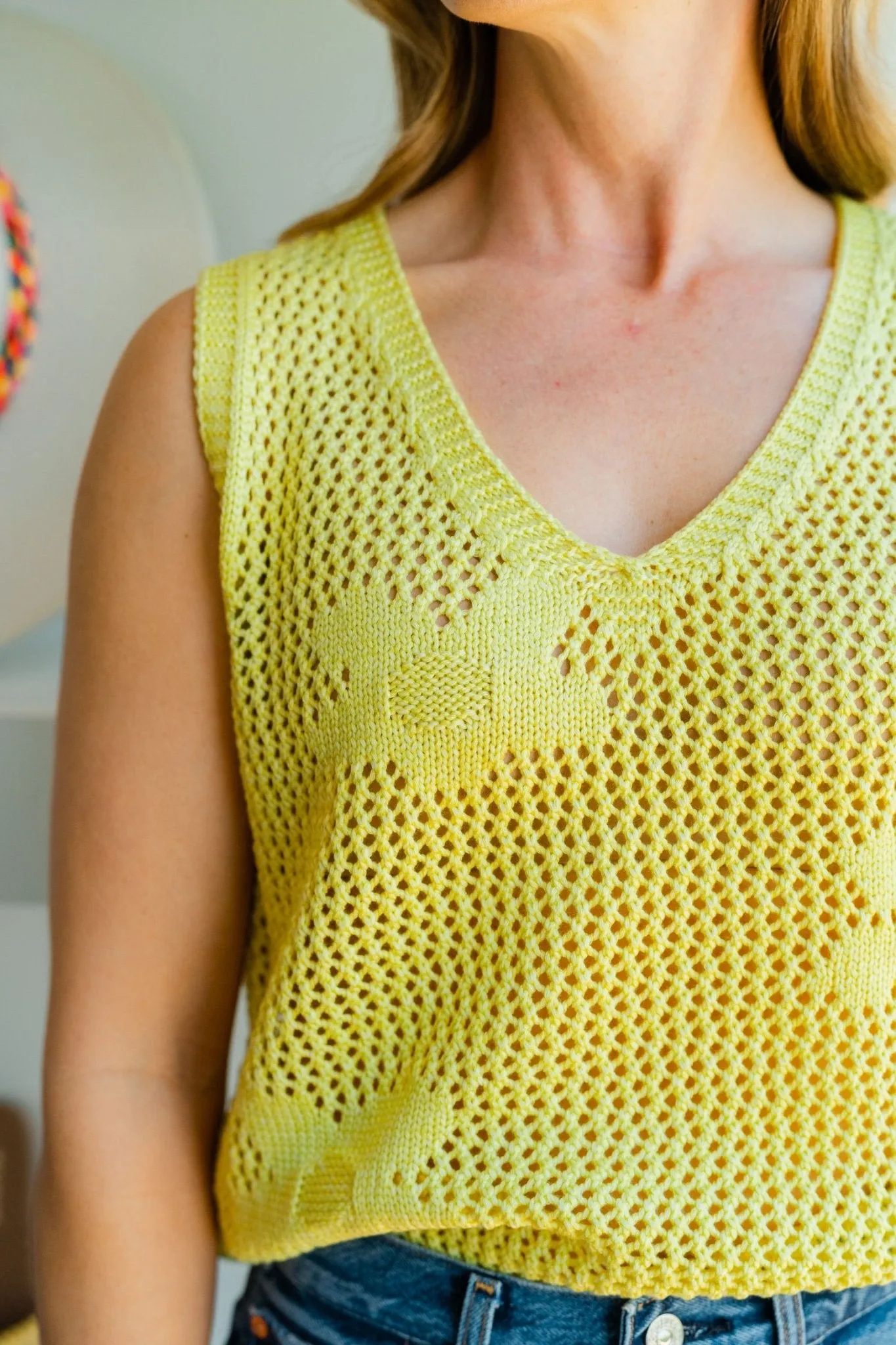 Yellow Ladies Knitted Top