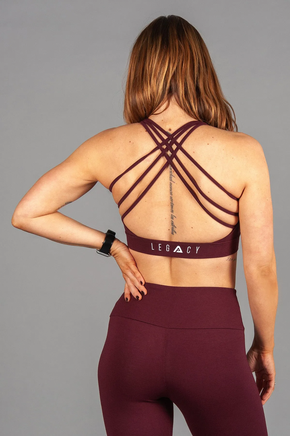 Zhu Sports Bra Burgundy