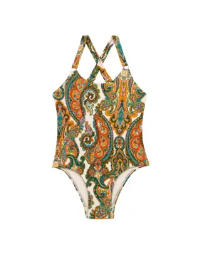 Zimmermann Kid's Ottie Wide Strap One-Piece Swimsuit