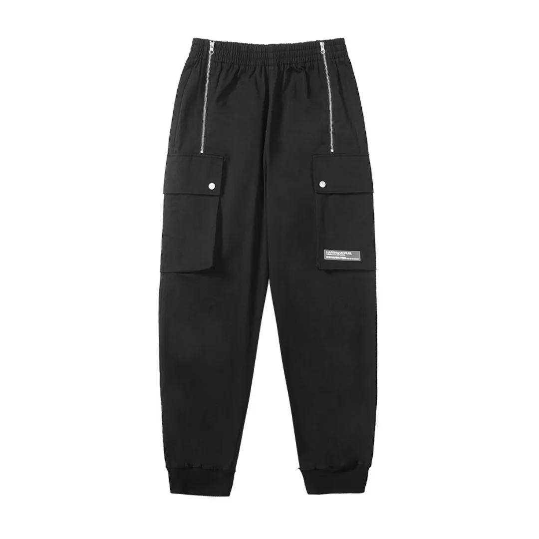 Zipper Slim Fit Trousers